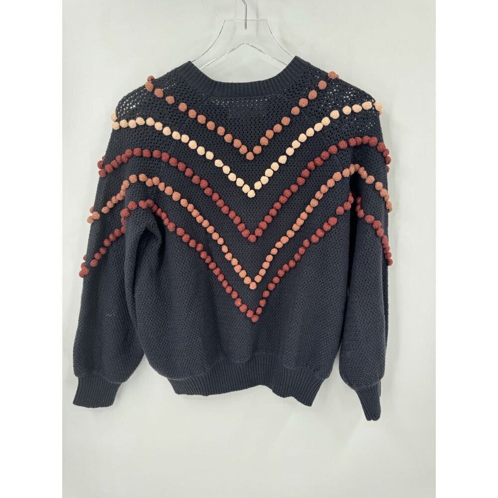 The Great. Women Bobble Pom Pom Sweater S Blue B2547 - Picture 5 of 6